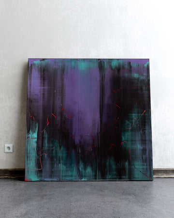A Map of Nowhere / 36''x 36''/ Acrylic on Canvas / 2025