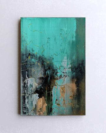 Fragmented Reflections / 20''x 30''/ Acrylic on Canvas / 2025