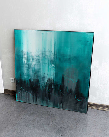 The Moon Fell From the Sky / 36''x 36''/ Acrylic on Canvas / 2025