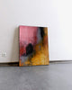 Under the Surface, pink abstract painting by Nemanja Nikolic, view 3 (40"x30", acrylic on canvas)