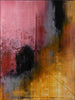 Under the Surface, pink original abstract painting by Nemanja Nikolic, 40"x30", acrylic on canvas