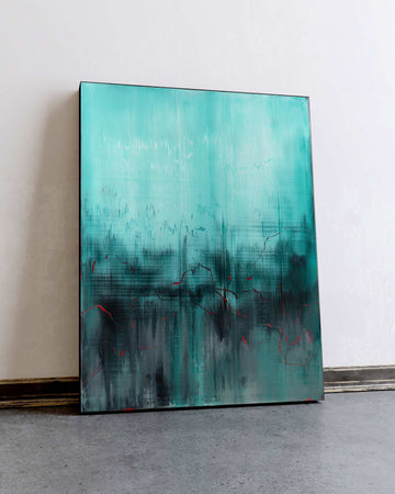 Whispers in Ultramarine  / 40''x 30''/ Acrylic on Canvas / 2025