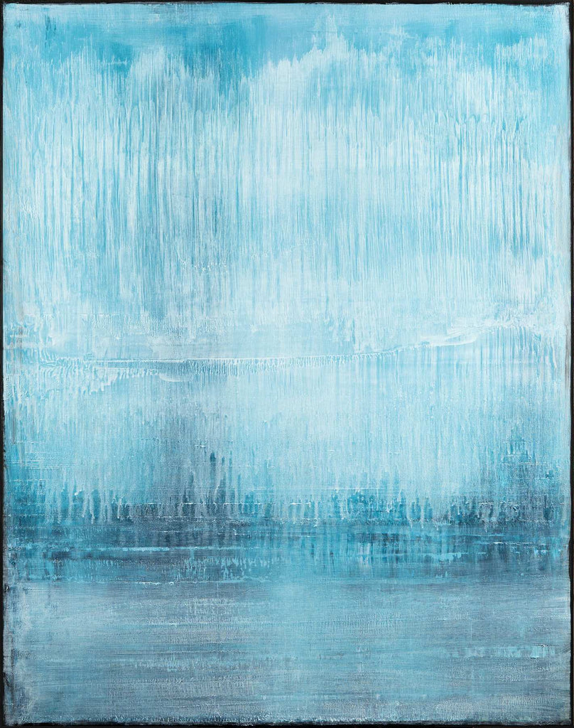 Abstract Original Painting-Blue Comp / 38''x 30''/ Acrylic on Canvas / 2018 - By Nemanja Nikolic