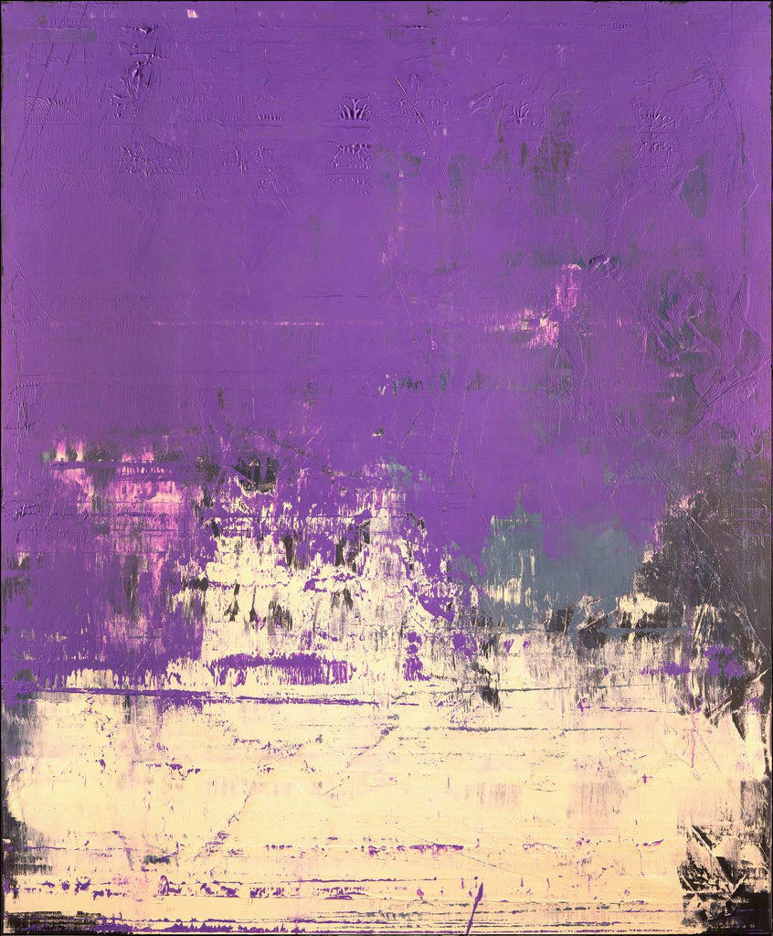 Abstract Original Painting-Broken Purple / 46''x 38''/ Acrylic on Canvas / 2019 - By Nemanja Nikolic