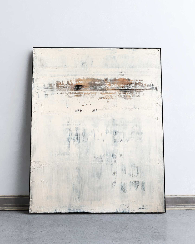 Abstract Original Painting-Broken White / 38''x 30''/ Acrylic on Canvas / 2019 - By Nemanja Nikolic