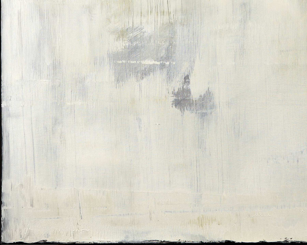 Abstract Original Painting-Dirty White / 38''x 30''/ Acrylic on Canvas / 2018 - By Nemanja Nikolic