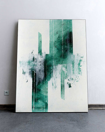 Green Shimmer / 48''x 36''/ Acrylic on Canvas / 2023