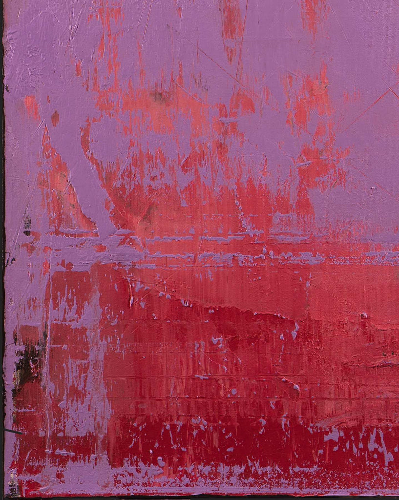 Abstract Original Painting-Lavender Field / 20''x 30''/ Acrylic on Canvas / 2019 - By Nemanja Nikolic