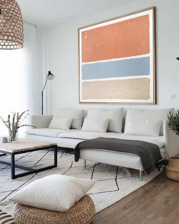 Sand, sea and sunset / 59''x 59''/ Acrylic on Canvas / 2021