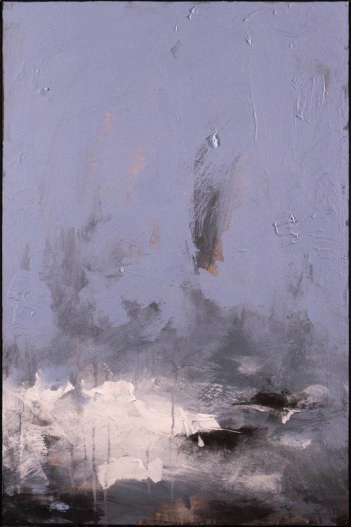 Abstract Original Painting-The Grey Truth / 20''x 30''/ Acrylic on Canvas / 2019 - By Nemanja Nikolic